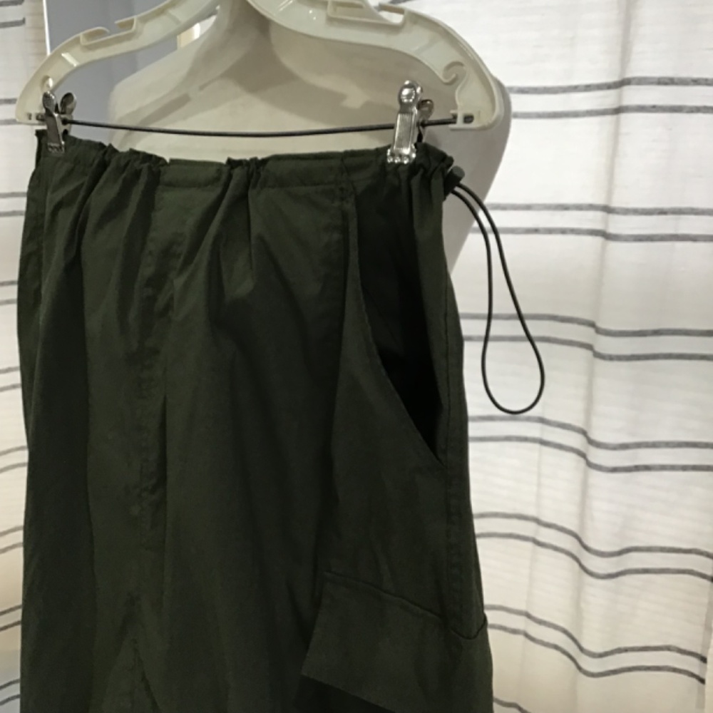 Almost Famous Women Size 3X Olive Green Parachute Cargo Midi Skirt Y2K Rave - Picture 4 of 12